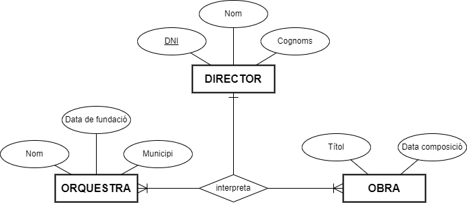 Relació ternària entre Orquestra, Director i Obra