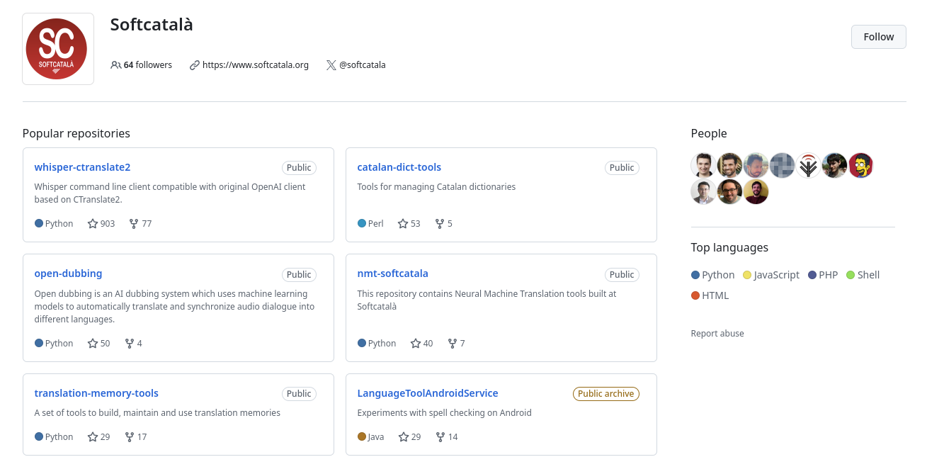 Organització Softcatalà a GitHub