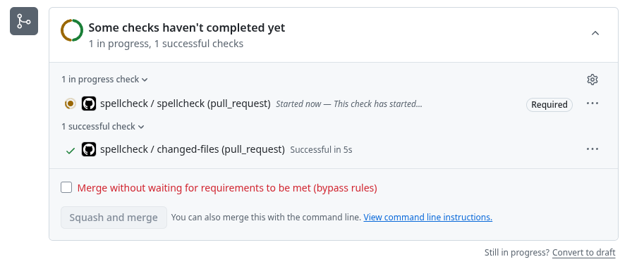 Execució d'una automatització a una Pull Request