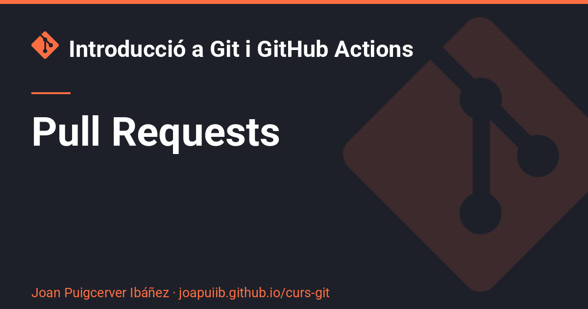 Pull Requests - Introducció a Git i GitHub Actions