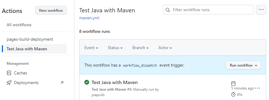 GitHub Action Workflow Dispatch